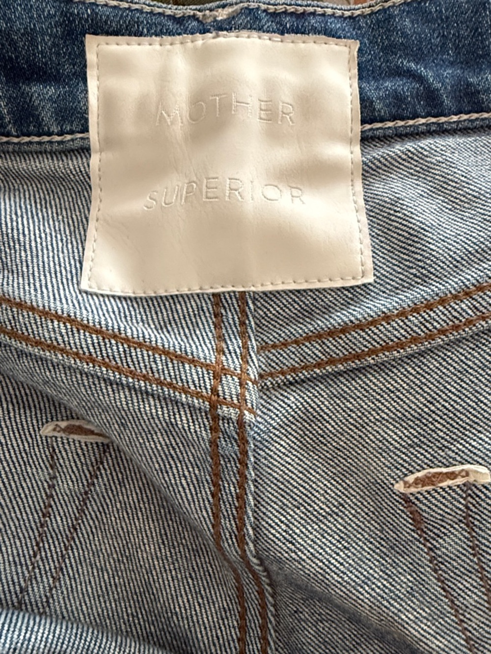 MOTHER Jeans - Medium Blue with Copper Stitching - Picture 2 of 2